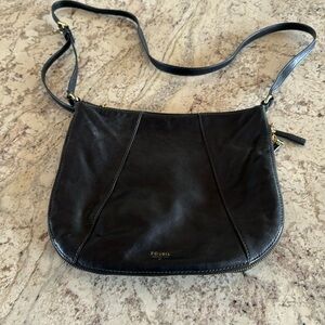 Fossil | black leather crossbody bag